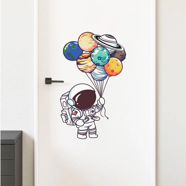 Cross-border   astronaut planet balloon sticker decoration bedroom beautification living room wall sticker wall sticker