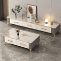 Solid wood coffee table living room home light luxury modern minimalist new style tea table small apartment coffee table tv cabinet combination