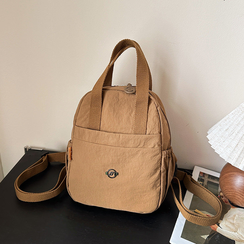 Cross-border casual versatile simple small backpack 2025 new travel backpack lightweight chest back double shoulder dual-purpose bag women