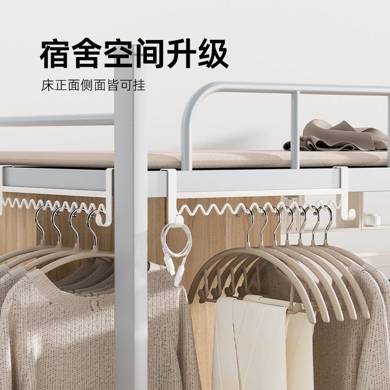 Wave drying rack dormitory hanging clothes artifact bedside hanging hook bedside drying rack dormitory storage finishing upper bunk