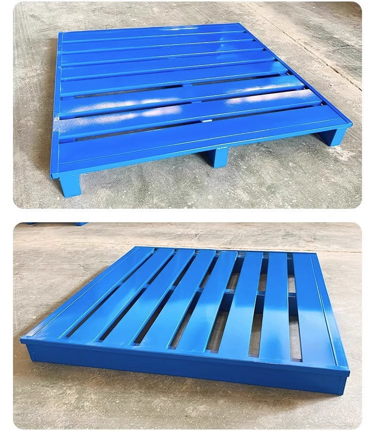 Chengdu cold-rolled steel iron pallet forklift steel heavy-duty pallet semi-paved with moisture-proof thickened Chuanzi metal pallet