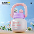 Cartoon lifting pot big belly thermos cup double drink kids thermos cup 316 stainless steel large capacity travel straw cup