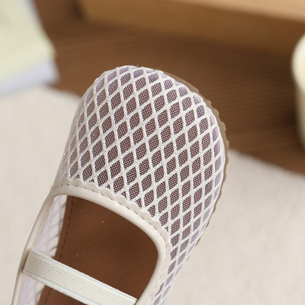Vancahao girls' hollow-out sandals,  summer new collection, kids' beach shoes, toddler mesh single shoes, princess shoes