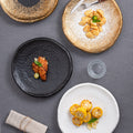 Minimalist chic: high-end, light luxury steak plate for home dining - unique ceramic serving dish for desserts and pastries