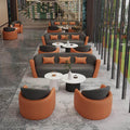 Sales office reception sofa, dessert shop, coffee shop sofa, coffee table combination, company business reception sofa, round table