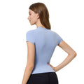 New women's outdoor sports set: slim-fit yoga outfit for everyday wear - short sleeve, stretchy running top