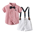 K-style children's clothing summernew arrival boys shirt gentleman suit overalls children's day performance clothes boys birthday dress