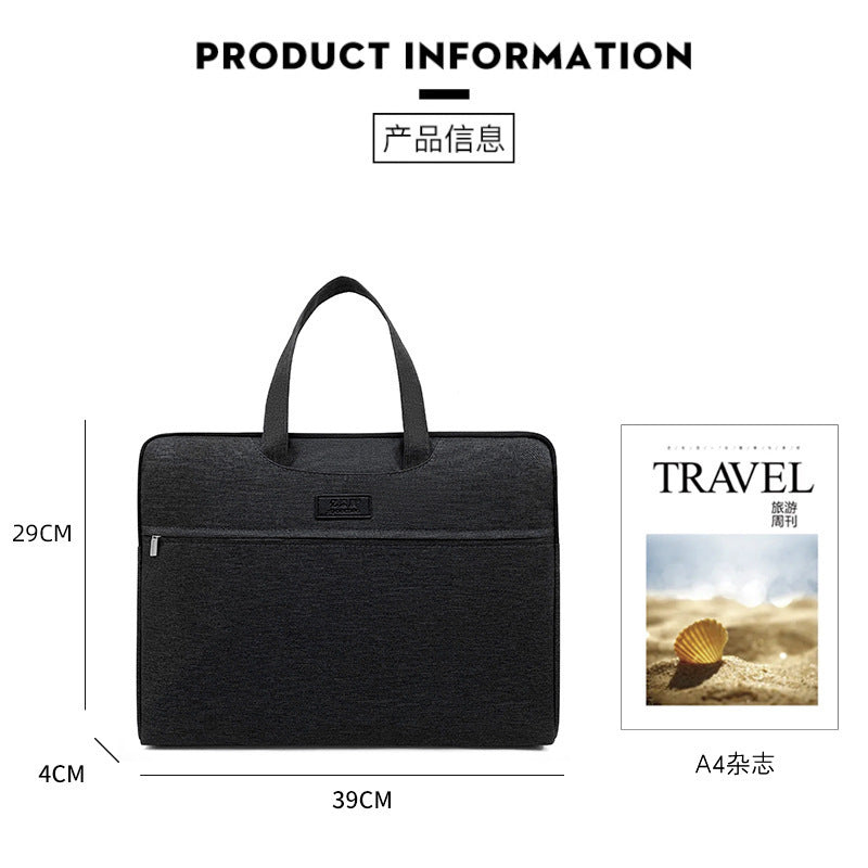 Yiyunchen business document bag men's briefcase custom logo Oxford cloth storage bag a4 document bag briefcase