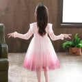 Elsa dress girls new arrivalknittingsweaterkids elsa skirt 3-14 years old dressfall and winter style birthday