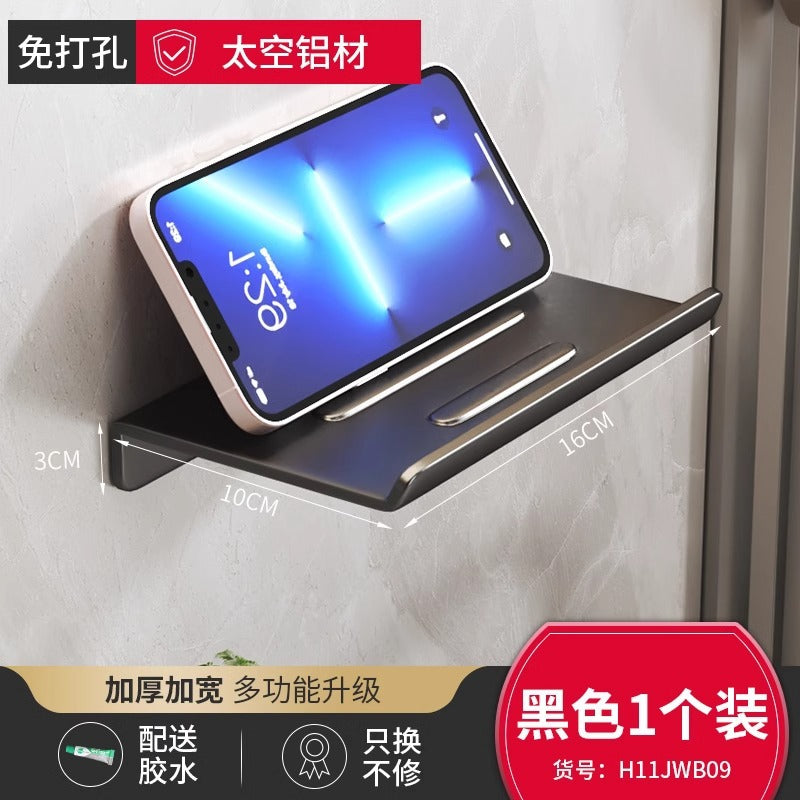 No punching toilet tissue box toilet mobile phone rack wall-mounted roll paper rack bathroom shelf tissue rack