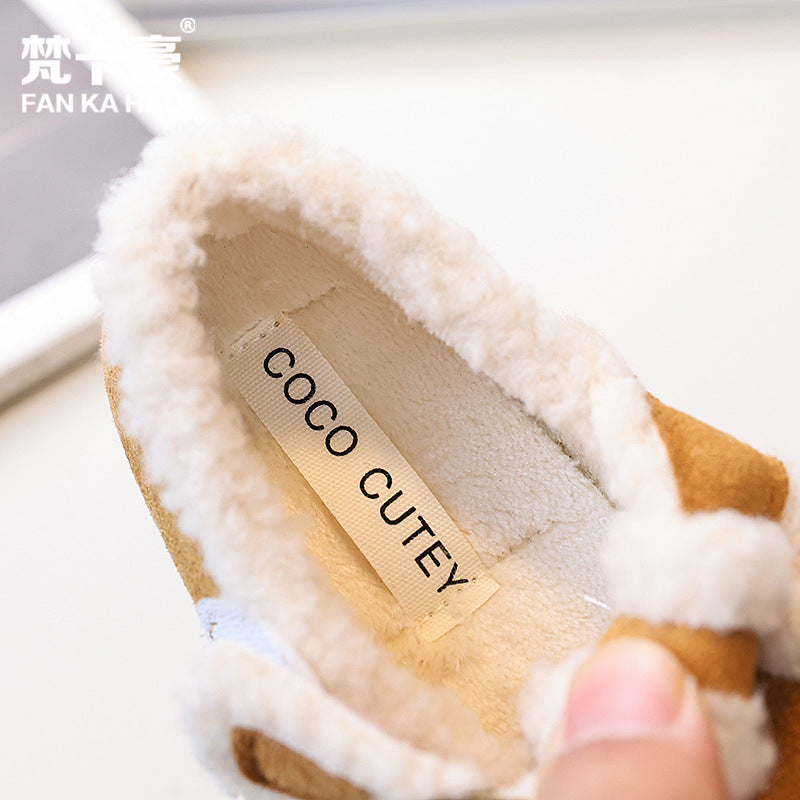 Vancahao baby winter birkenstock shoes new arrivalk-stylegirlheattech cotton shoes big kids furry shoes