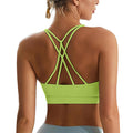【clearance - no returns or exchanges】sports bra - barely there, double-sided brushed fabric, criss-cross strappy yoga tank top