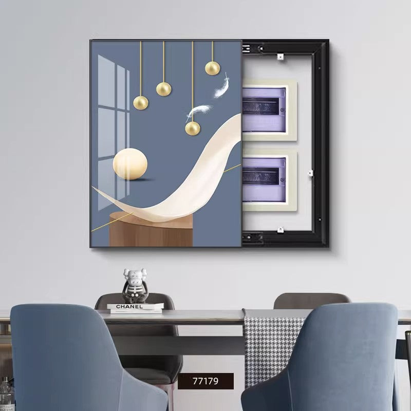 Light luxury vertical meter box decorative painting Modern simple distribution box Weak current box Electric switch box decoration blocking hanging painting