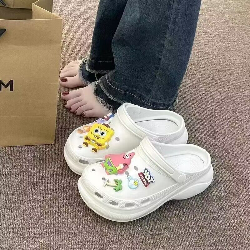 New arrival hole slippers for women student dormitory outwearfashionthick sole beach toe sandals summer popularins