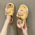 2025 new women's summer slippers - cute cartoon design, outdoor wear, bathroom, home, bath, non-slip, indoor house slippers