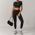 autumn/winter new women's activewear set: high-waisted, high-stretch, quick-dry workout outfit for pilates and yoga