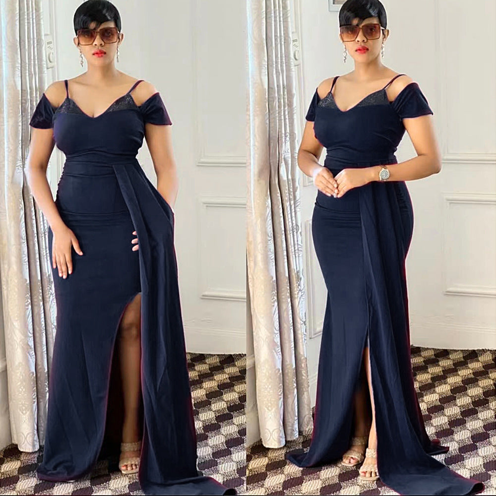 European and american  sexy evening dresses cross-border e-commerce african  bridesmaid wedding slip dresses