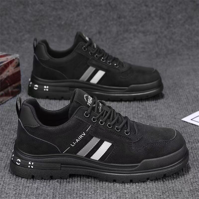 Workwear men's shoes 2026new arrivalspring breathable work non-slipabrasion resistantcasual outdoor thick sole sports trendy shoes