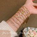 Super fairy micro-embedded zircon bows bracelet for women classy sense of accessible luxury crystal bracelet best selling exquisite pull-out hand jewelry