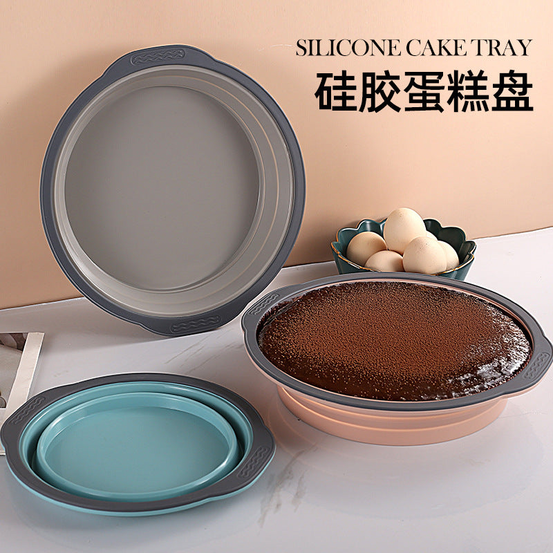 Baking Silicone Cake Mould Chiffon Embryo Layered Cream Frozen Mousse Sandwich Sheet Baking Tool 7 Inch 9 Inch