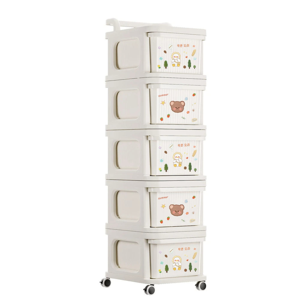New shelf trolley household snack storage cabinet multi-layer drawer with wheels removable storage rack locker