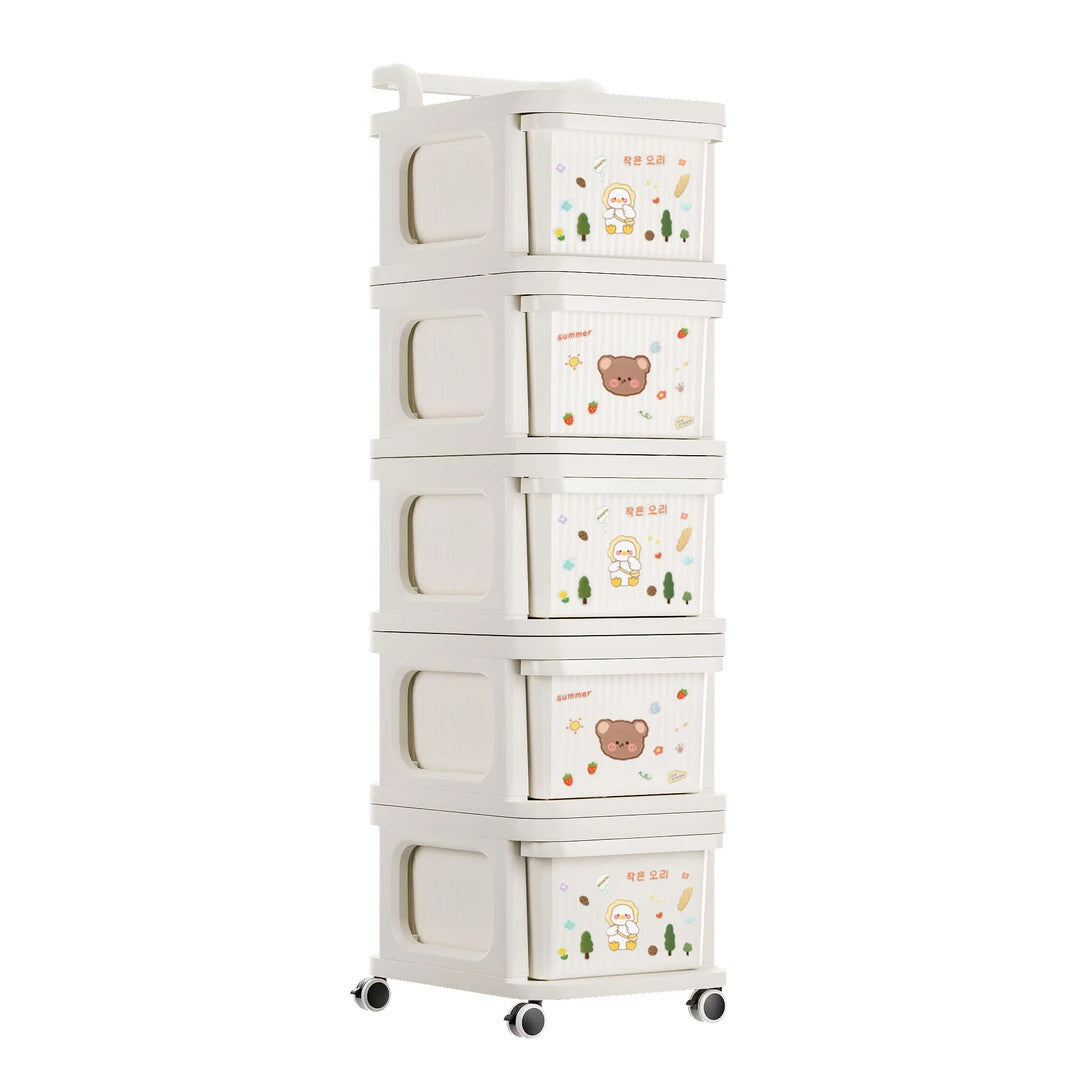 New shelf trolley household snack storage cabinet multi-layer drawer with wheels removable storage rack locker