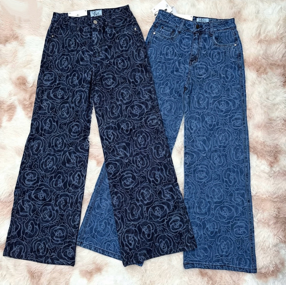 New arrival women's hot diamond flower jeansstraight-legloose pants wholesaleboyfriend style jeans