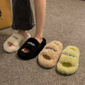 Thick sole heightened fur slippers women's outwear slippers thick sole 2024fall and winter new arrival wool stacked home stuffed slippers