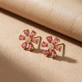 European and american fashion hot-selling copper inlaid zirconia non-fading flower necklace for women, light luxury fashionable versatile elegant clavicle chain jewelry