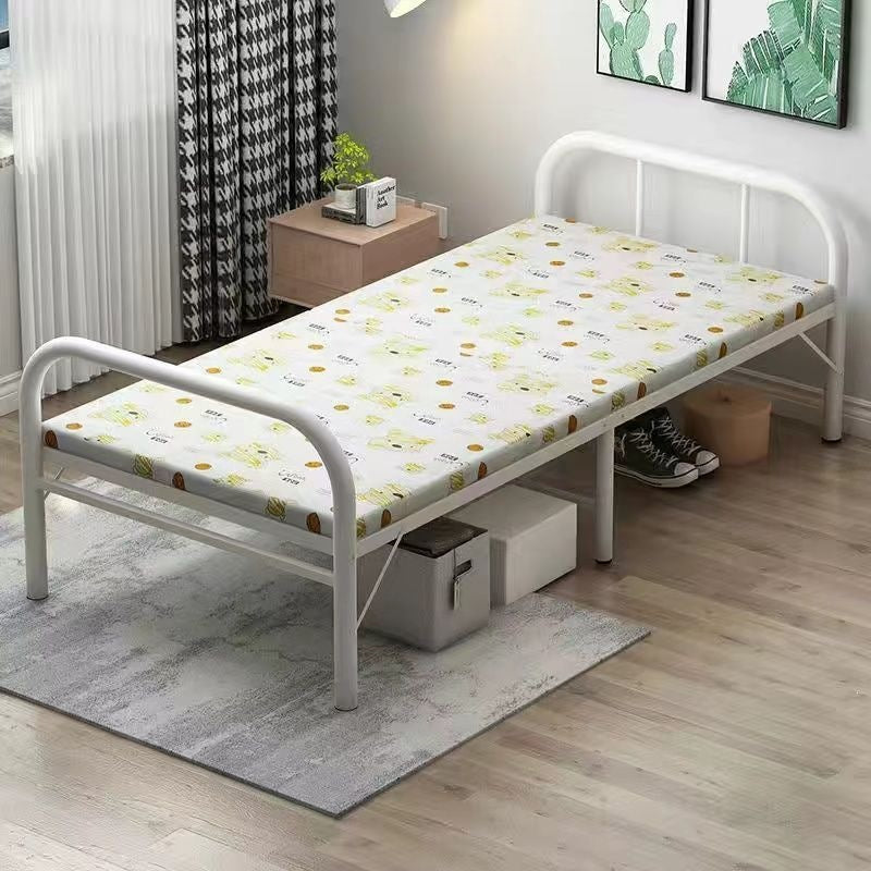 Folding bed, folding single bed, for home, simple office nap handy gadget, dormitory lunch break, small bed, rental house iron bed