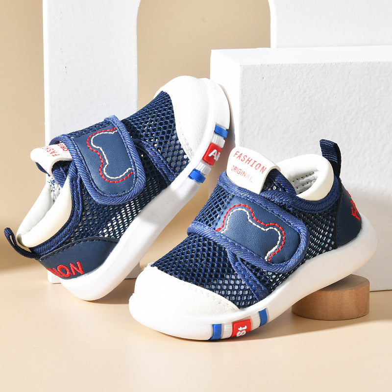 Baby sandals for boys, summer first walker shoes, 0-1-2 years old infant anti-slip soft sole mesh shoes for babies and toddlers, baby girl shoes