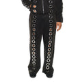 Fashion cross-border trend iron ring cut out men's and women's same style loosecardigan zipper hooded sweatshirt eyelet designsuit