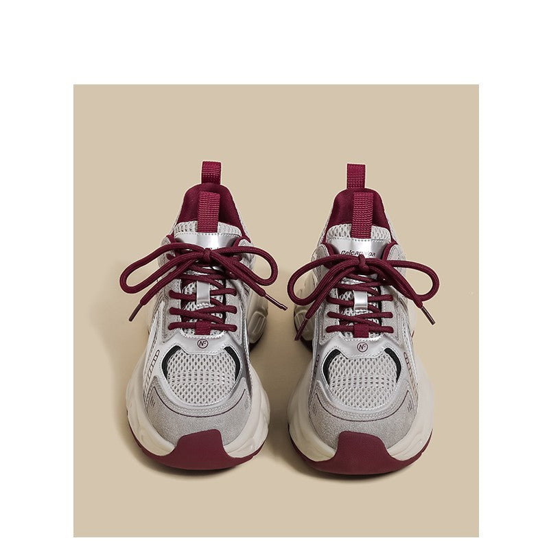 Dad shoes women's spring 2026new arrivaleasiest for match breathable casual shoes sneakers petitesheight increaserthick sole women's shoes