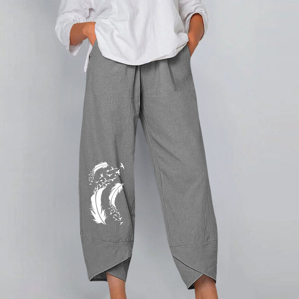 factory direct spring/summer new arrivals: women's elastic waist cotton linen loose casual pants/homewear pants for export