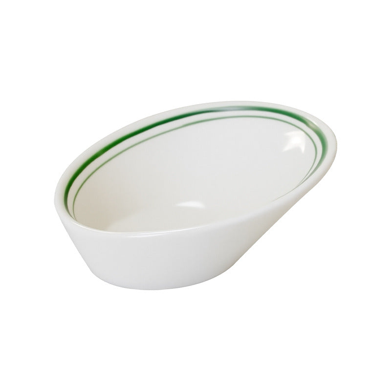 Minimalist green ceramic snack & dessert plate - restaurant, home, condiment dish, hotel hot pot dipping dish, soy sauce dish