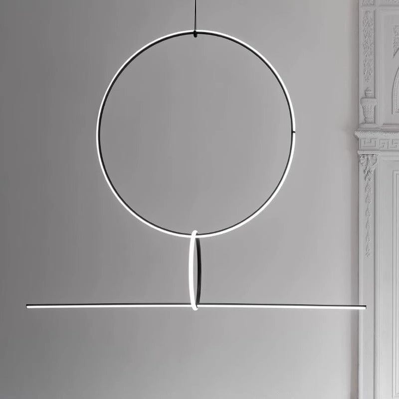 Italian arrangements modern minimalist geometric line restaurant pendant light creative magnetic combination dining table lamp