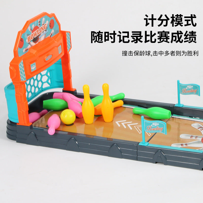 Wholesale cross-border large bowling toy - children's educational focus game with parent-child interactive catapult launcher