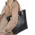 Tote bag 2024 new women's bag fashion woven large capacity minimalist cowhide shoulder handbag genuine leather bag