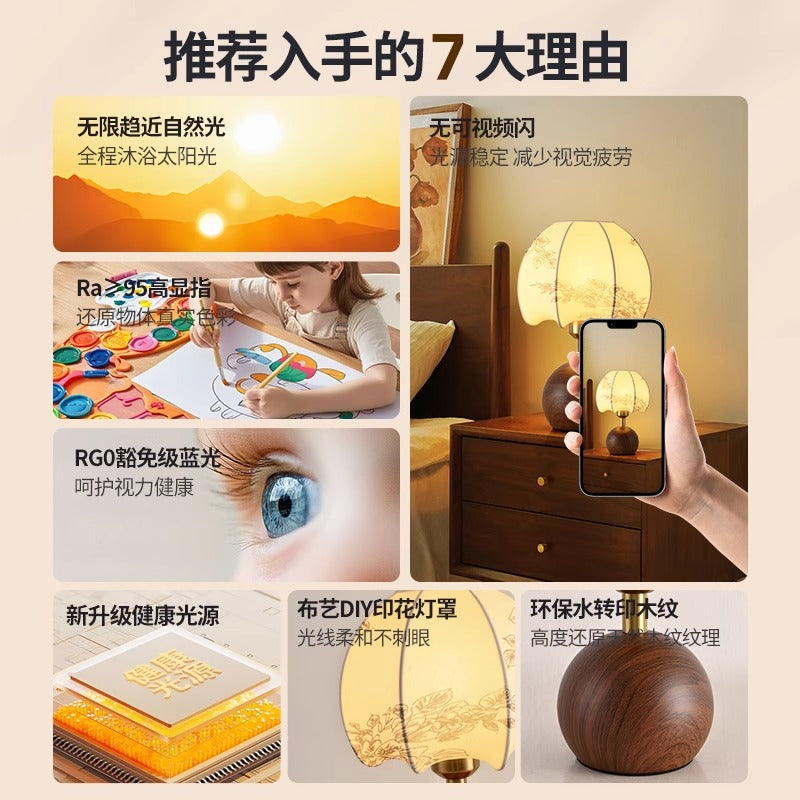 Table lamp 2025 new living room study decoration creative French retro atmosphere bedroom bedside night light 1