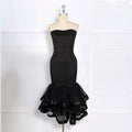 A41453tube top mesh hip skirt, multi-color optional cake fishtail party dress party dress