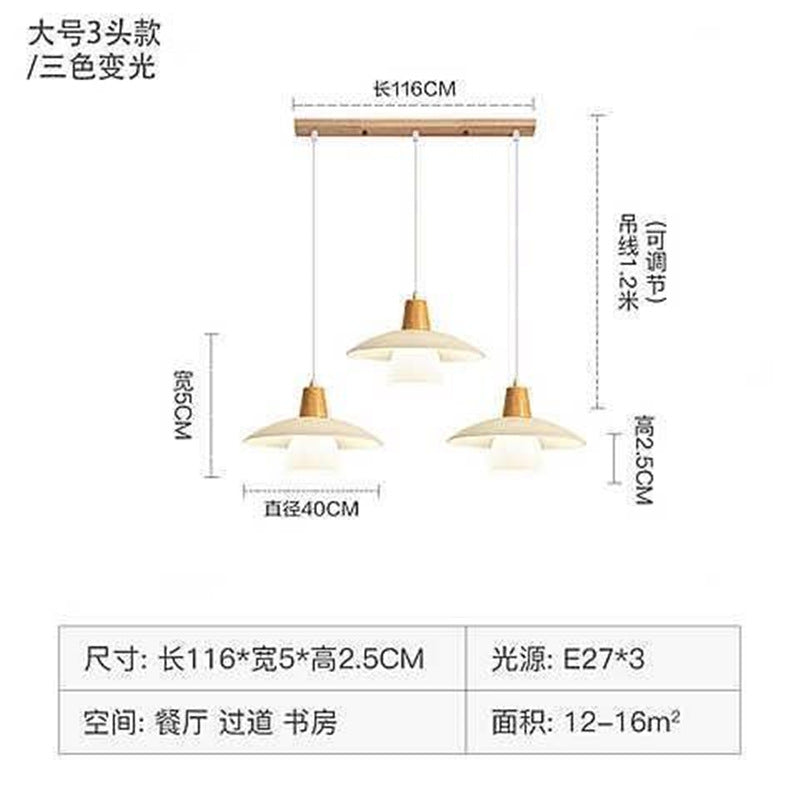 Japanese style restaurant chandelier casual modern dining table bar lamp log style bedroom study lamp scandinavian flying saucer small