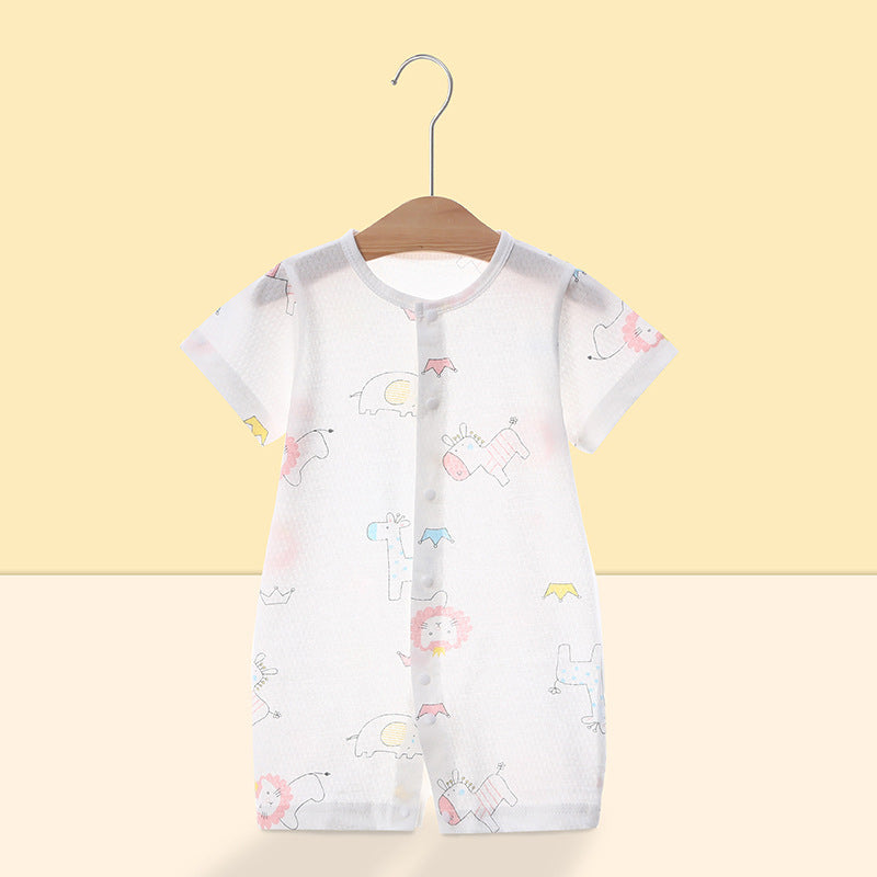 Wholesale baby rompers - spring/summer lightweight air conditioning suits, baby pajamas, long-sleeve onesies, crawling suits, newborn clothes
