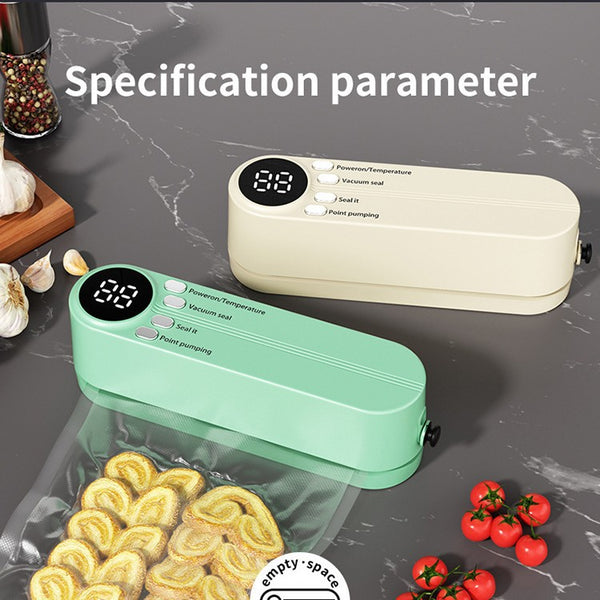 Cross-border mini wireless vacuum sealing machine household vacuum food bag rechargeable plastic sealing machine kitchen packaging machine