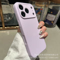 Suitable for apple 17promax fine hole liquid silicone mobile phone case 15iphone16 pure color anti-fall integrated buttons
