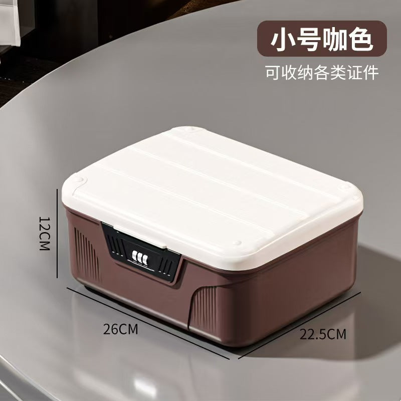 Password Storage Box Privacy File Locked Storage Box Car Household Valuables Storage Box Plastic Finishing Box