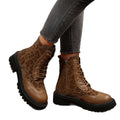 autumn leopard print british style martin boots new women's thick sole round toe plus size retro side zipper short boots
