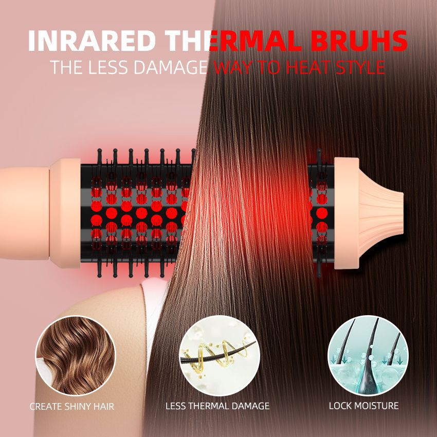 Cross-border hot-selling infrared curling hair straightener multi-functional curling iron electric comb 4 in 1 hot air comb curling iron