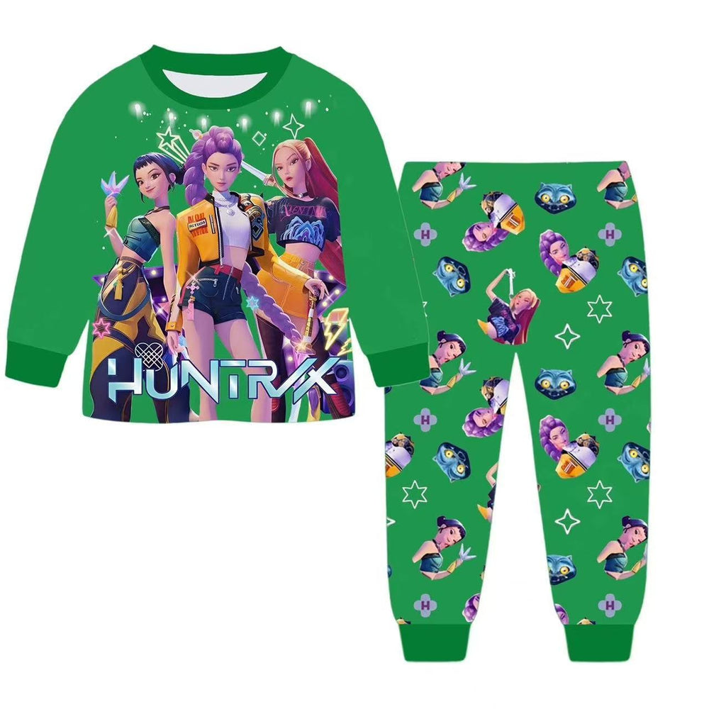 In stock! new cross-border witcher girls' long-sleeve pajama set - k-pop fashion loungewear
