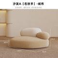 Accessible luxury seating area reception fabric sofa curved small apartment living room special shaped internet celebrity furniture designer style
