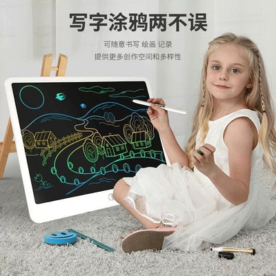 Kids puzzle colorful lcd small blackboard for home mini drawing board brush graffiti handwriting board learning to draw toys